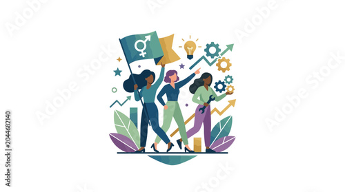 Diverse Empowered Women Leading Gender Equality and Professional Growth