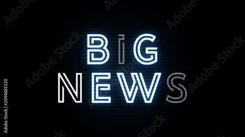 big news blue neon animation