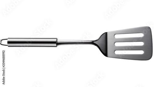 Photos Stainless steel slotted turner spatula with handle loop
