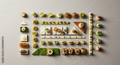Variety of sushi and maki rolls.