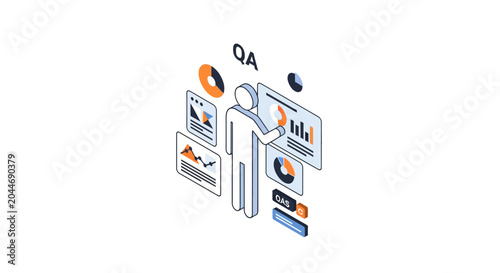 Quality Assurance and Data Analytics Concept Illustration.