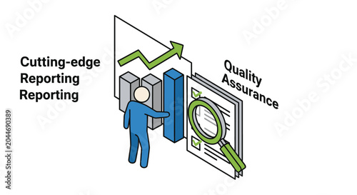 Business professional analyzing quality assurance data metrics.