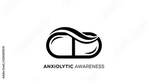 Abstract Infinity Symbol for Anxiolytic Awareness Campaign Logo.