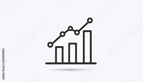 The graph shows a rising trend in business data analysis