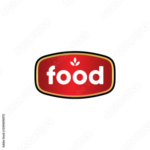 food logo sticker label Vegan Organic Natural sign symbol modern design.