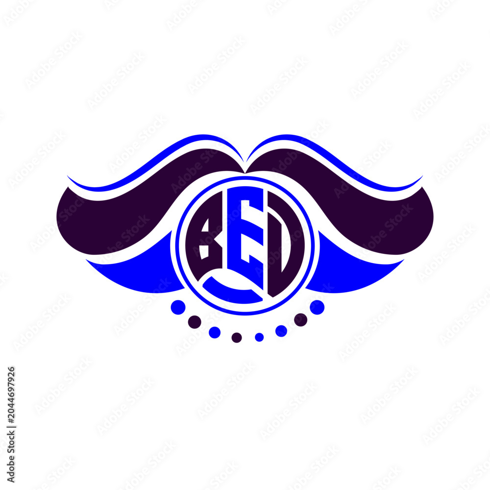 Naklejka premium BED letter logo creative design. BED unique design