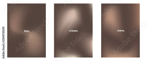 Fotografie A set of 3 aesthetic brown gradient background