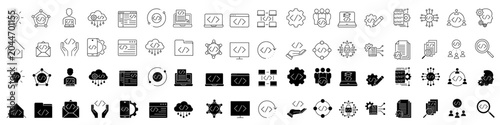 Foto Development icon vector set
