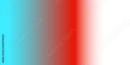 Schilderij op canvas Abstract background with a smooth gradient transition from cyan to grey to red a