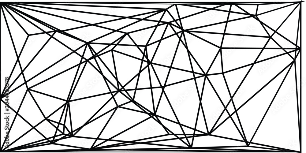 Fototapeta premium Abstract geometric background with red lines forming a complex triangular mesh pattern.