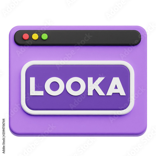 LOOKA AI Tools 3D Icon Isolated On The Transparent Background