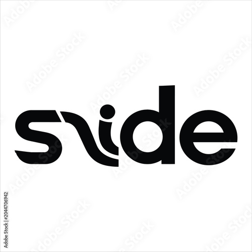 Side Vector - Bold Black Silhouette Typography with Motion Design.