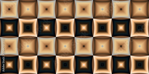Foto Luxury 3D geometric seamless pattern with elegant wooden texture and gold gradie