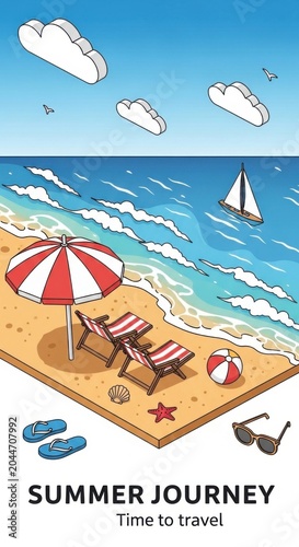 beach summer journey travel