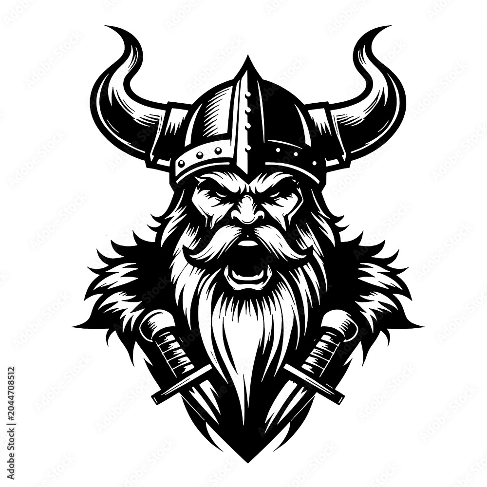 Fototapeta premium head of a viking