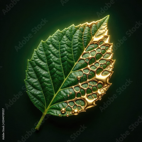 Elegant Golden Simarouba Leaf Transmutation for Luxury Wellness