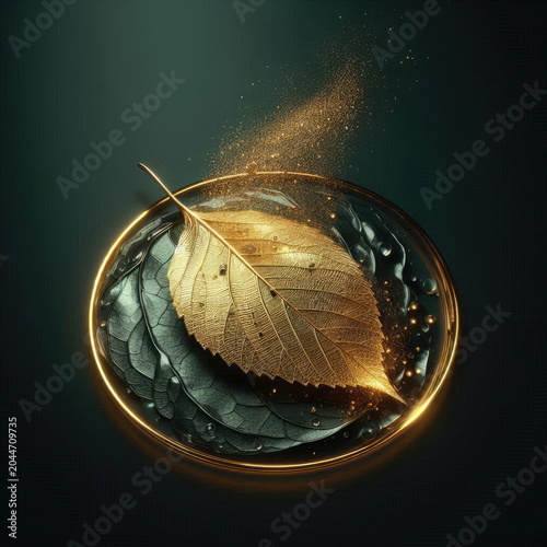 Elegant Golden Simarouba Leaf Transmutation for Luxury Wellness