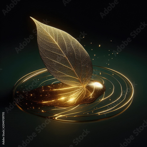 Elegant Golden Simarouba Leaf Transmutation for Luxury Wellness