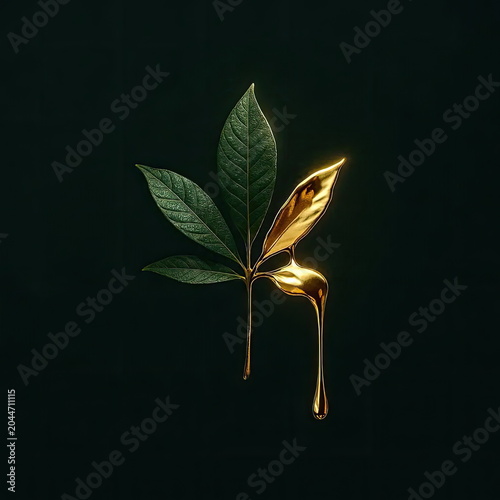 Elegant Golden Simarouba Leaf Transmutation for Luxury Wellness