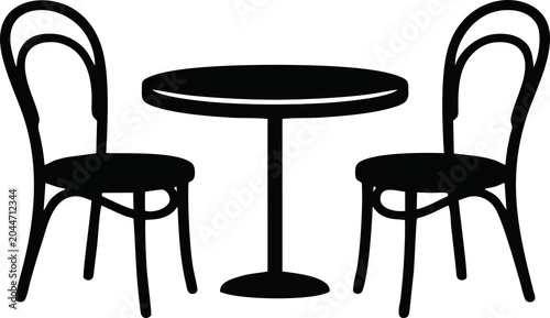 Classic Round Bistro Table and Chairs Furniture Set Icon