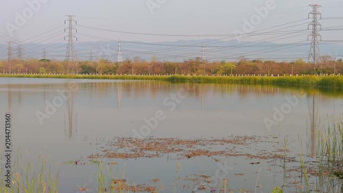 High voltage transmission towers ,pm2.5