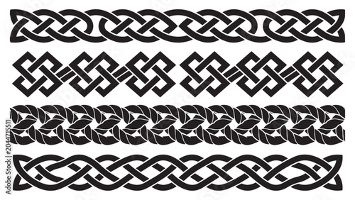 Canvastavla Versatile celtic knot and geometric ornamental borders with ornamental geometric