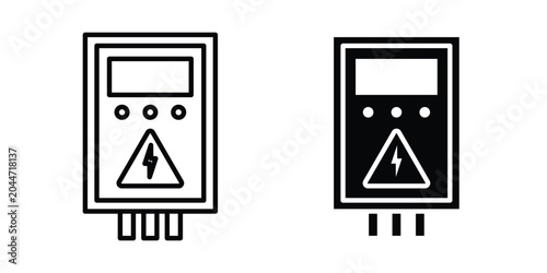 Foto Electricity box icon editable stroke Line pack. Clipart icon set