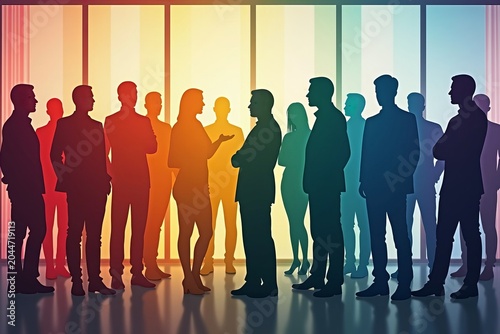 Empowering Diversity: Silhouettes of LGBTQ+ Community at a Business Workplace