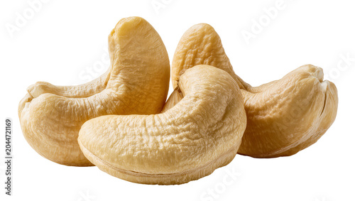 Photos Group of Raw Cashew Nuts with Textured Surface