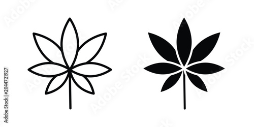 Tableau sur toile Marijuana icon editable stroke Line pack. Clipart icon set