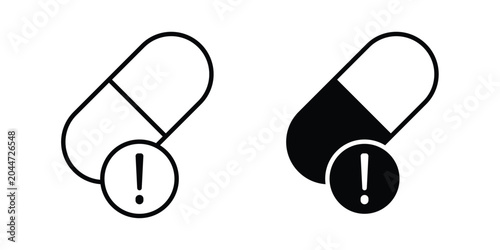 Fotografie Overdose icon editable stroke Line pack. Clipart icon set