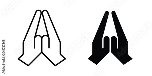 Foto Pray icon editable stroke Line pack. Clipart icon set