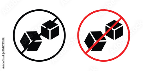 Tableau sur toile Sugar free icon editable stroke Line pack. Clipart icon set