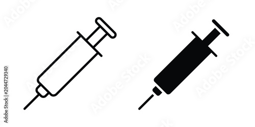 Syringe icon editable stroke Line pack. Clipart icon set