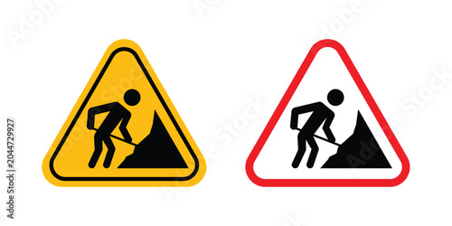 Foto Under construction sign editable stroke Line pack