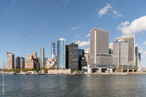Foto New York, USA - October 6th 2024 - View of lower Manhattan including Freedom Tow
