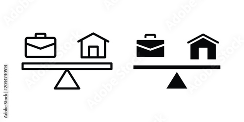 work life balance icon editable stroke Line pack. Clipart icon set