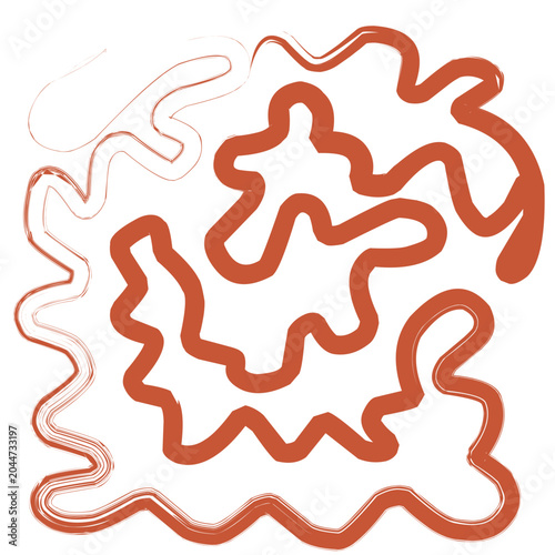 abstract wavy line shapes set
