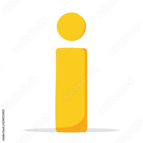 Yellow information symbol icon
