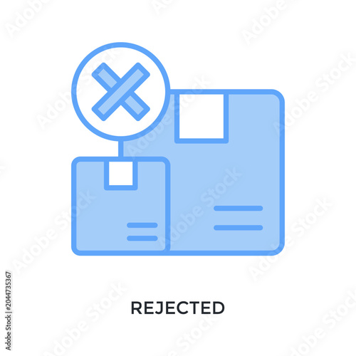 Fotografía Rejected Icon Lineal Blue Style
