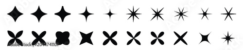 Sparkle Icons Collection, Starburst Shapes, Creative Elements