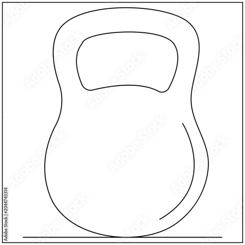 Kettlebell Line Art
