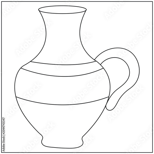 Ancient Vase Line Art
