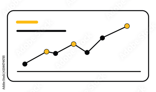 Business Growth Chart with Rising Trend Line, Data Analysis Concept