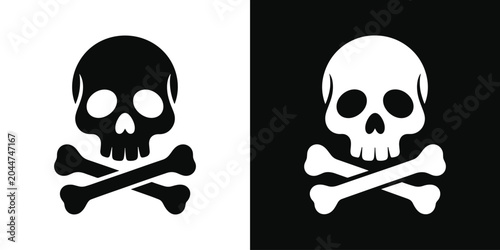 Billede på lærred Skull and Crossbones Icons