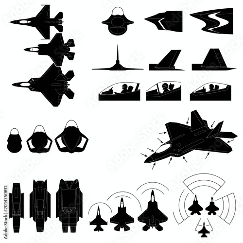 F-16 F-22 F-35 Aerodynamic Design and Stealth Technology Comparison