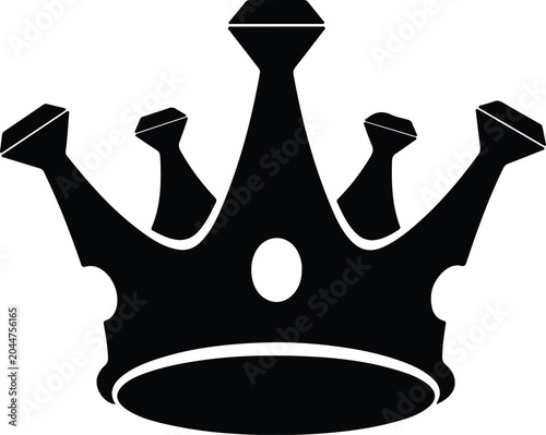 Foto Silhouette vector royal crown icon for luxury branding logo design
