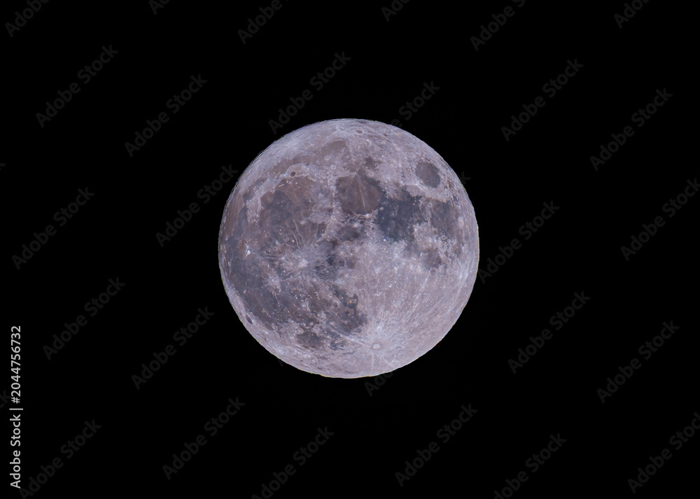 Obraz premium Blue moon May 30, 2026 over Ottawa, Canada against a black background.