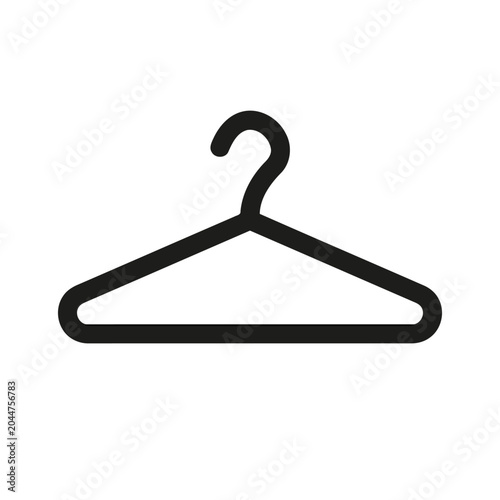 Clothing hanger icon, abstract simple design