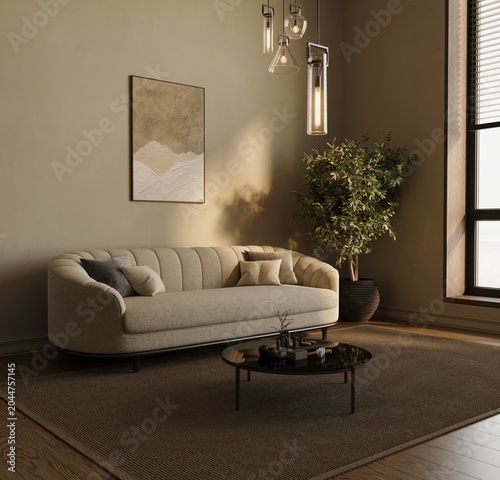 modern living room with sofa